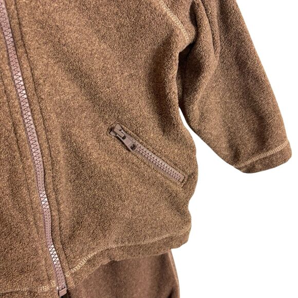 Janie and Jack Cozy Brown Fleece Set Boys 3T Full Zip Jacket and Pants - Picture 7 of 8